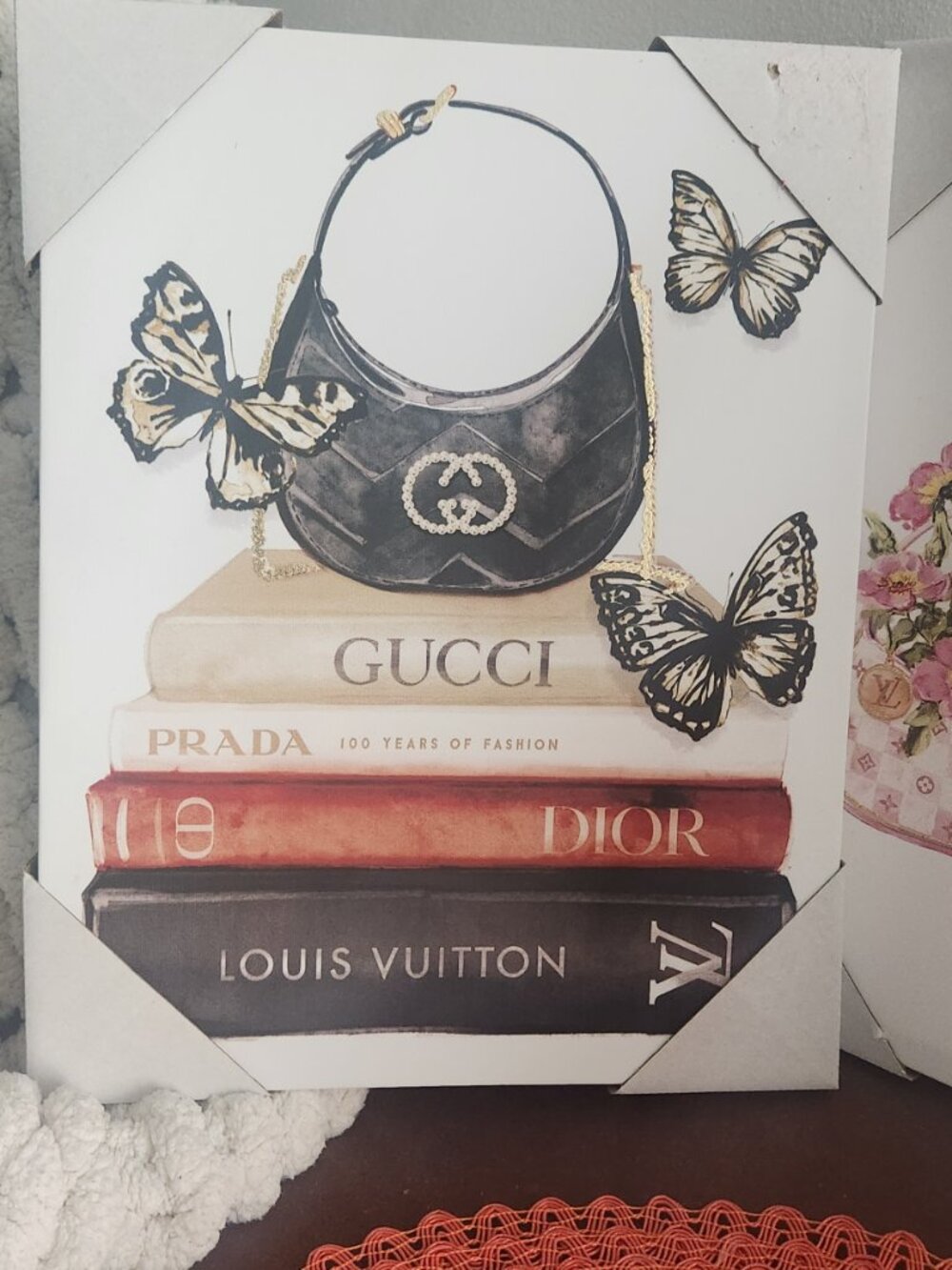 SET OF 3 Fashion Canvas Wall Art Prints (11x14) - Gucci LV Prada